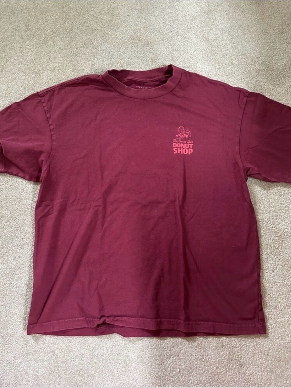 American Eagle Outfitters Maroon Short-Sleeve Tee